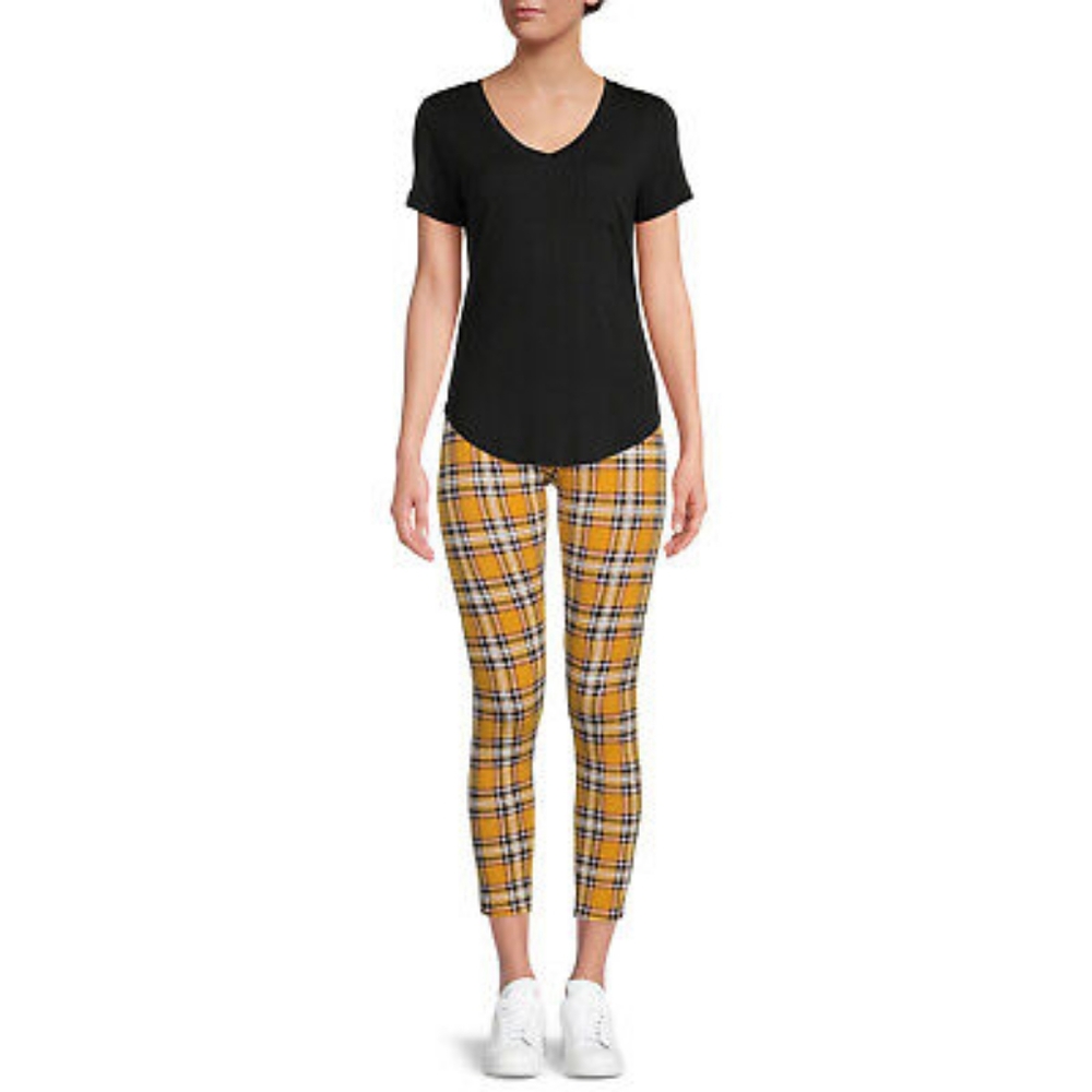No Boundaries Plaid Leggings New Medium High Rise